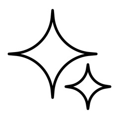 Fototapeta premium PNG Minimalist sparkle icon for designs, transparent background