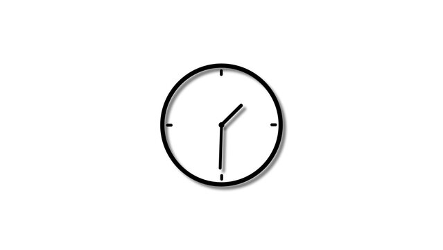 Abstract clock icon illustration. Digital and analog clock 24 hours isolated on white background.