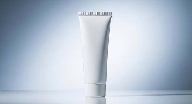 White cosmetic tube mockup realistic product presentation for branding design