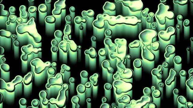 Wired green jelly type liquid flow