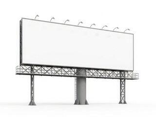 Obraz premium A large billboard structure standing tall against a white background