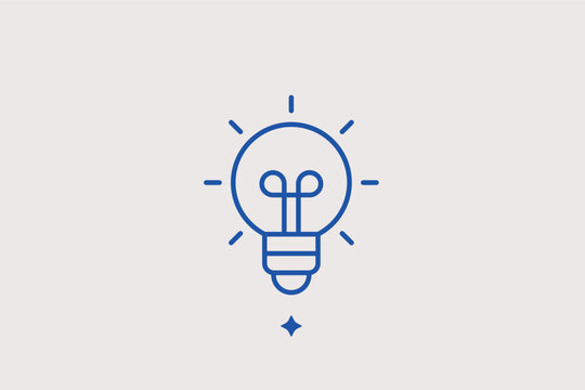 Lightbulb with pencil core line icon for innovative thinking and creative design concepts. Inspirational Vector Illustration for startup branding and artistic brainstorming sessions.