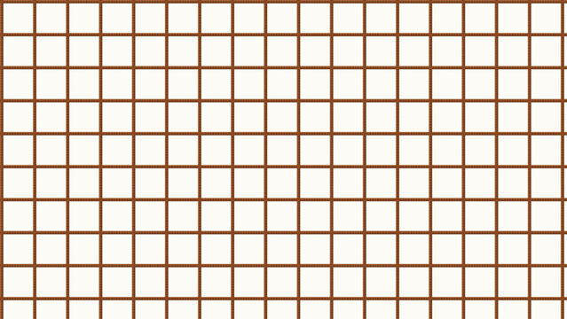 Seamless brown grid frame pattern with rectangular tiles, abstract geometric background texture for wallpaper, packaging, digital layouts and decorative surface design
