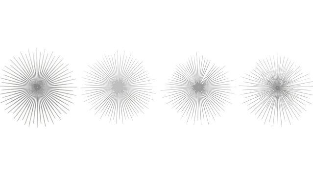 Radial pixel art transformation series depicting progressive diffusion effects Vector