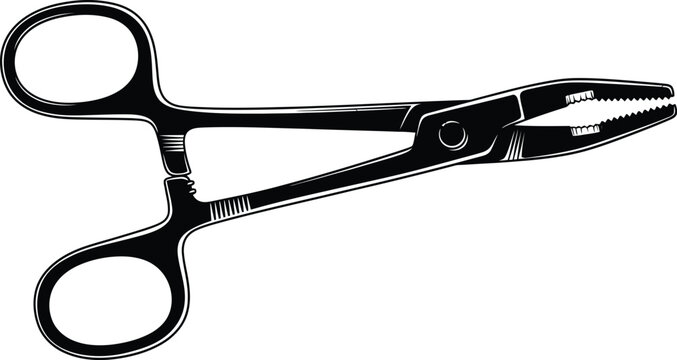 Surgical hemostat clamp forceps medical instrument precision healthcare sterile tool 