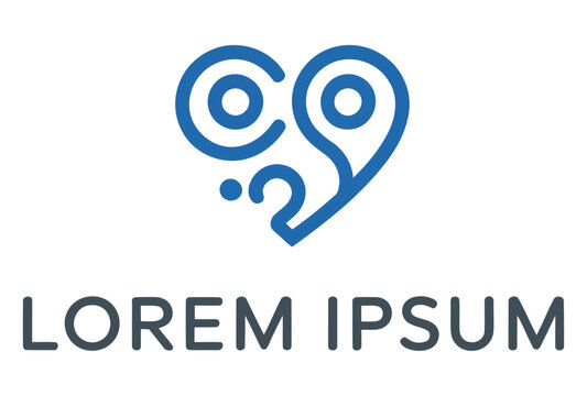 Vector graphic of a blue owl logo with lorem ipsum text