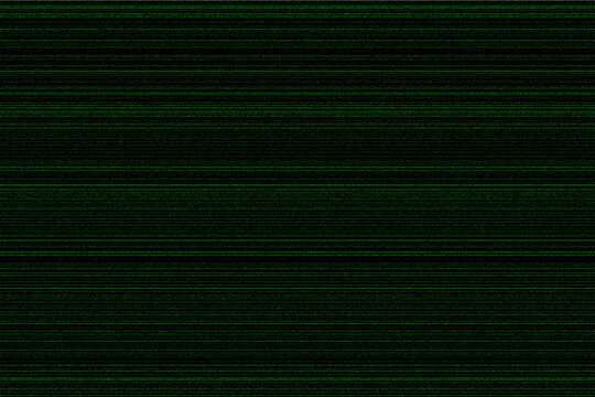 Abstract green lines create a textured digital glitch effect
