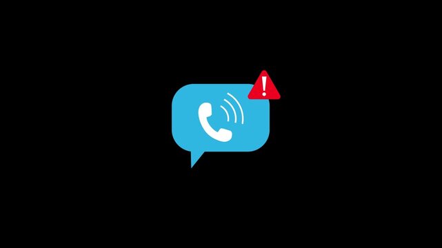 Person user receiving unknown anonymous spam scam call fraud phishing security cyber security technology warning risk threat safety crime fake news alert. Motion graphics of search concept