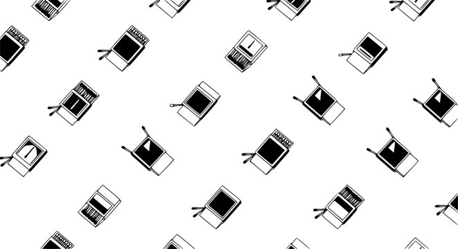 Diagonal box matches seamless pattern retro vector background modern web texture design