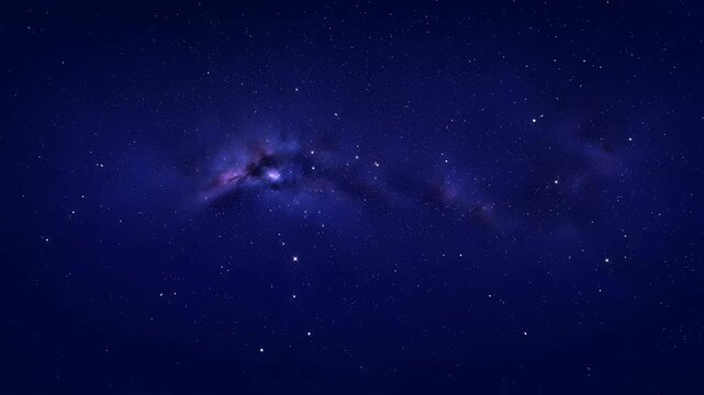 Blue Space Background with Nebula and Stars Galaxy Theme