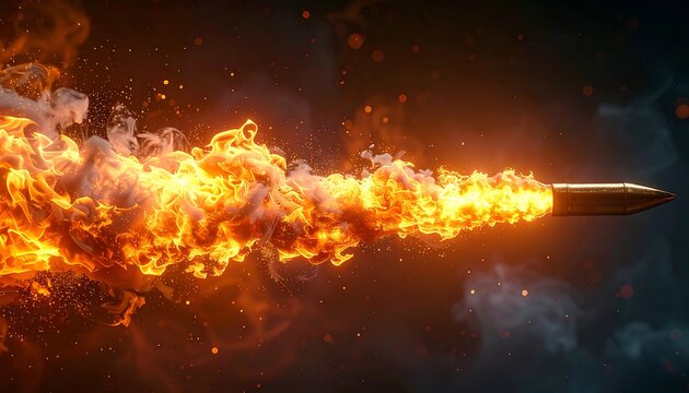 Fiery projectile motion