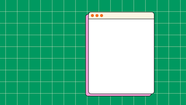 Browser tab png frame, retro style, transparent design