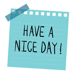 Naklejka premium Png Have a nice day note illustration element, transparent background