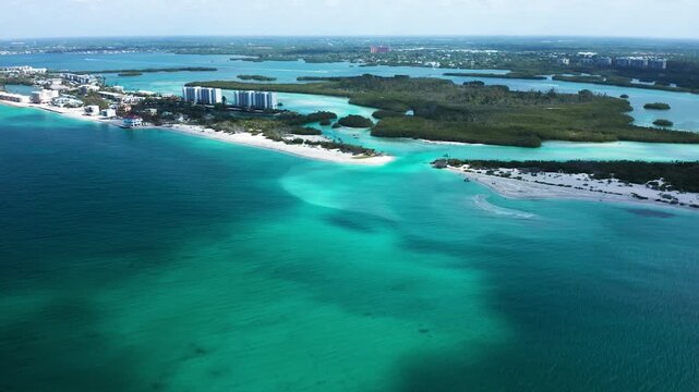 Emerald waters weave through Florida's Jim Neville Marine Preserve. Perfect for tourism ads or environmental documentaries.