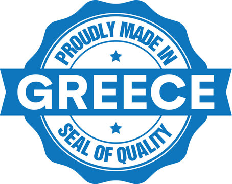 Proudly Made in Greece Vector Badge