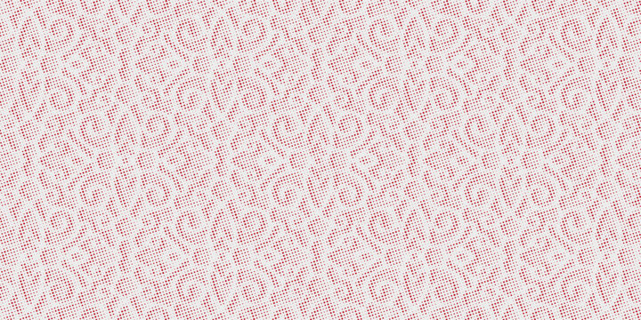 Retro Red and White Halftone Pattern Background with Classic Dot Texture. Vector Illustration