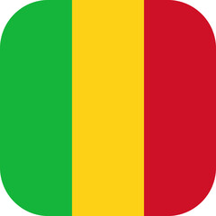 Obraz premium Mali Flag Rounded Square Icon