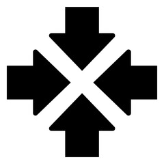 Obraz premium Png arrow sticker, black simple, transparent background
