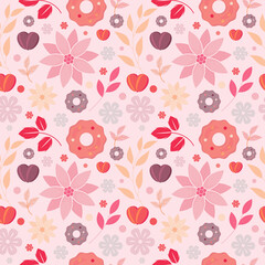 Fototapeta premium Abstract Seamless floral wallpaper and background pattern design 