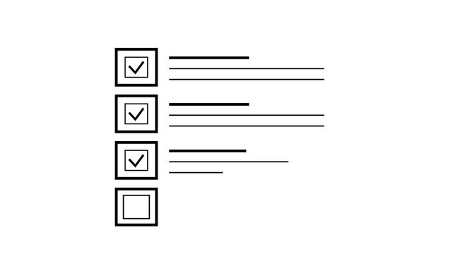 Minimalist List and Checklist Icon for US Design