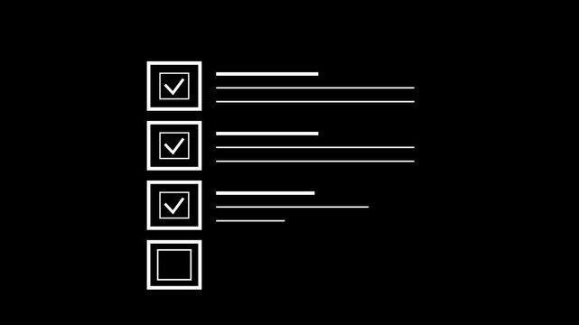 Minimalist List and Checklist Icon for US Design