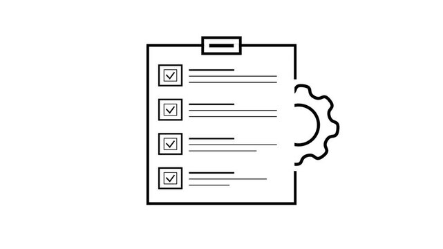 Minimalist List and Checklist Icon for US Design