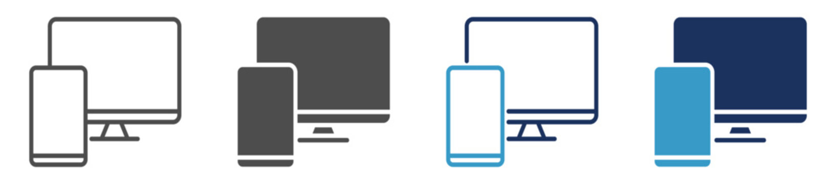 electronic goods multi purpose icon set