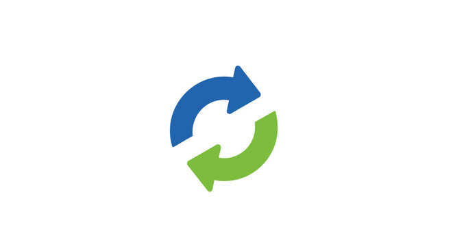 Abstract circular arrow design depicting renewal, recycling, and sustainable practices