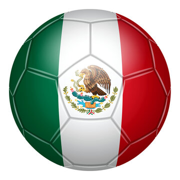 Football in national colours on a transparent background