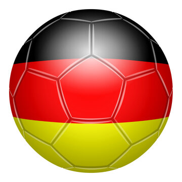 Football in national colours on a transparent background