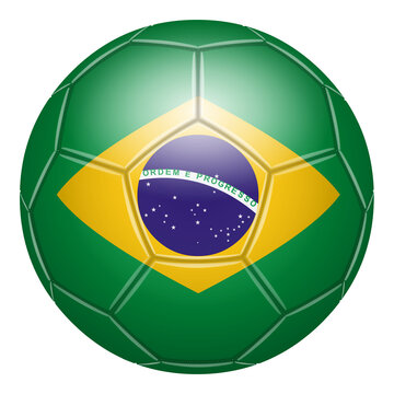 Football in national colours on a transparent background