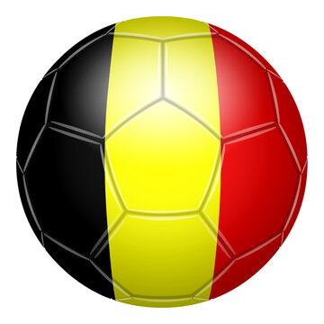 Football in national colours on a transparent background