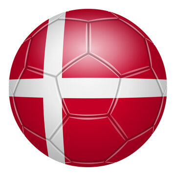 Football in national colours on a transparent background