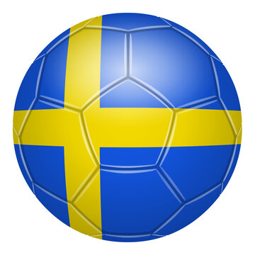 Football in national colours on a transparent background