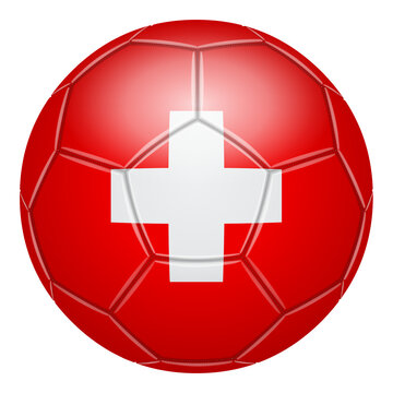 Football in national colours on a transparent background