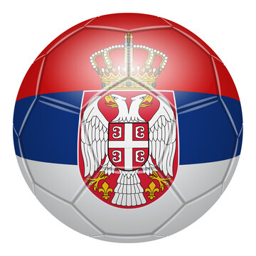 Football in national colours on a transparent background