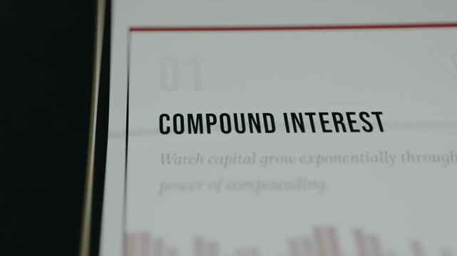 Compound Interest financial tool to enable savings and investments to grow exponentially over time