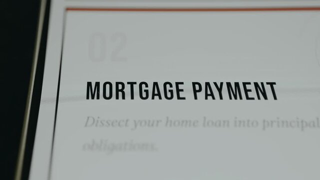 Mortgage Payment financial tool overview