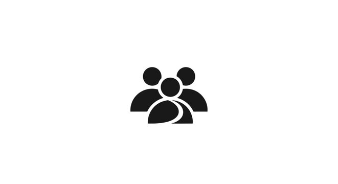 Minimalist representation of a group of people symbolizing connection and togetherness without