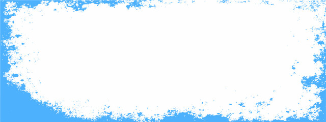Vector azure blue and white frosty border, a blank canvas for text, evokes feelings of serenity and peace. its unique blend of textures, offers an invitation to create your own imagery.  © Sanatçi