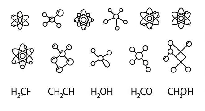 Various chemical molecular structures and formulas displayed.