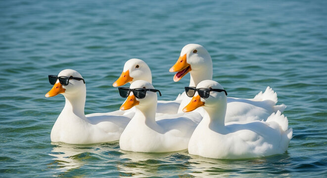 ducks on the water