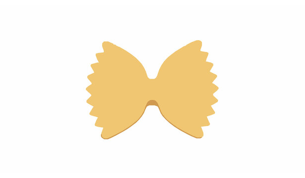 Farfalle Bow Tie Pasta Vector Illustration for Italian Food and Menu Design