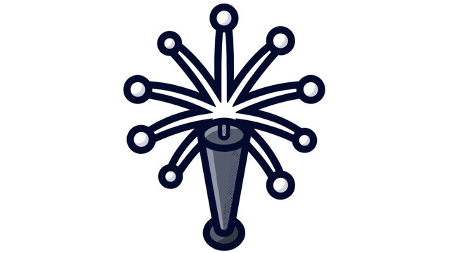 Abstract representation of a sparkler with light effect