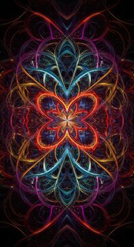 Endless recursive patterns suggesting ultimate conceptual complexity and philosophical depth in non-objective digital art, philosophical, recursion, complexity