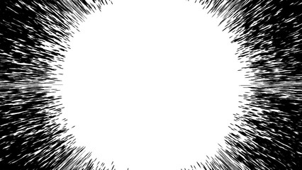 High-Contrast Manga Speed Lines and Radial Burst © VIGNESH