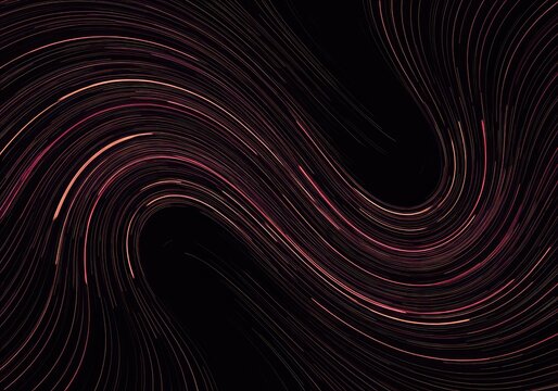Intricate abstract pattern of bending lines illustrating complex geometry, mathematical flow, and spatial distortion in dynamic movement, connection, spatial, Curvature