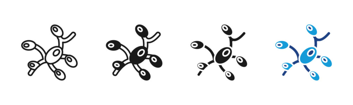 Lymph Node icon set multiple style collection