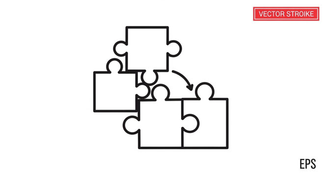 Puzzle pieces connecting together showing teamwork and strategy.
