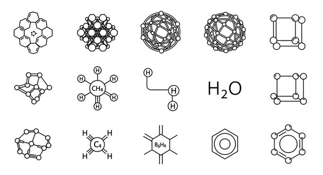 Collection of scientific molecular structures and chemical formulas.